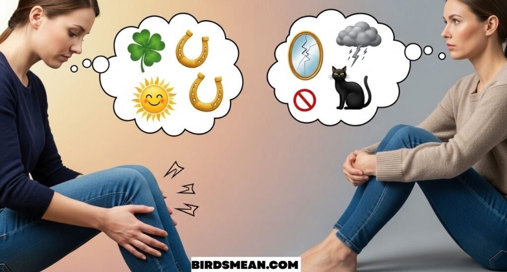 Knee Twitching Superstition & Spiritual Meaning (Right, Left)