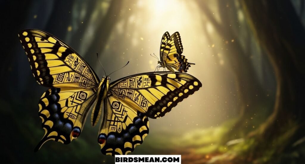Secret Message of Yellow & Black Butterflies